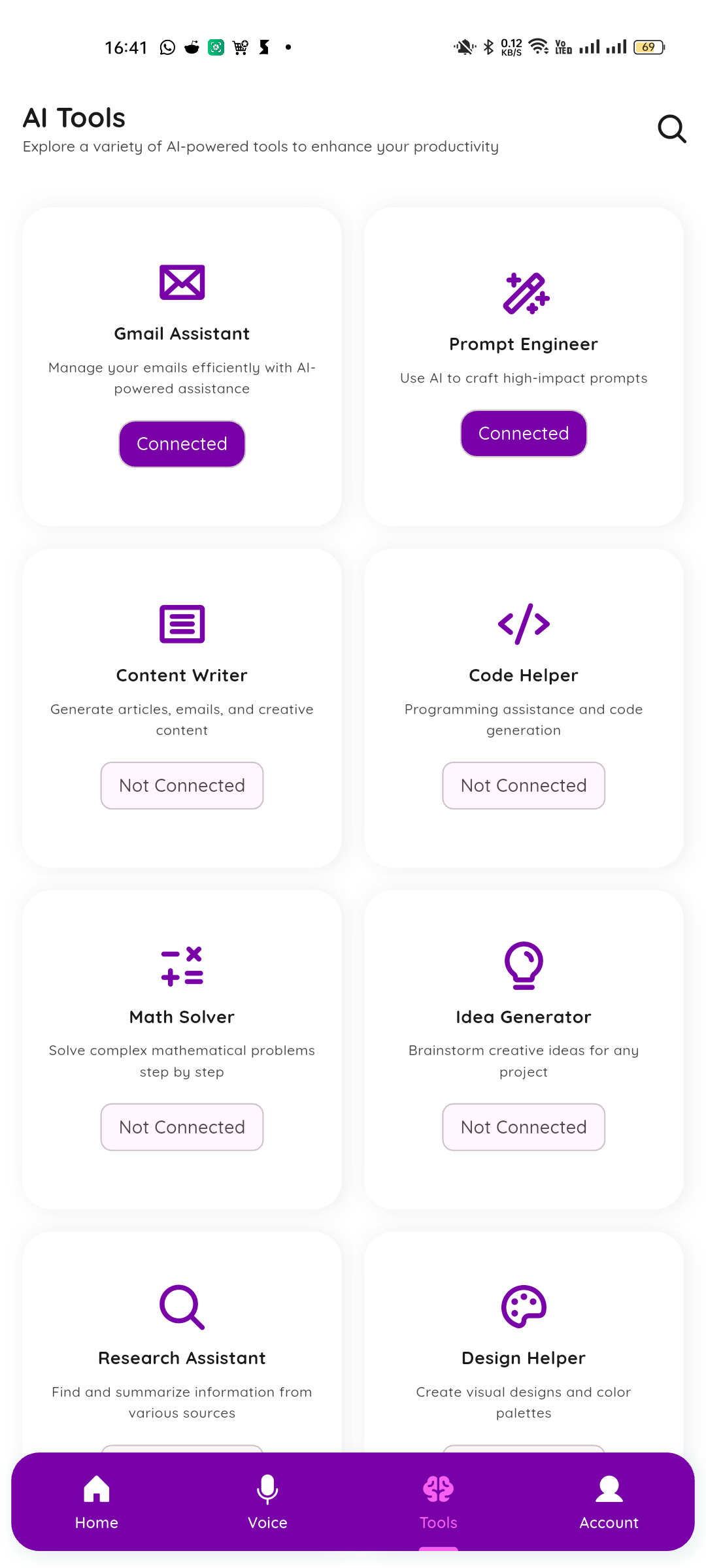 Collection of AI productivity tools